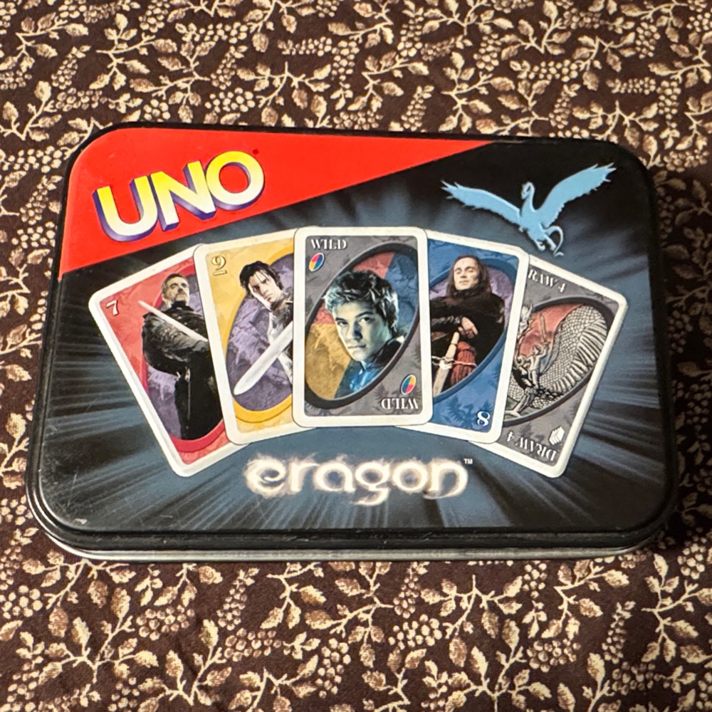 Rare 2006 Eragon Special Edition UNO Card Game – Best Buy Exclusive Tin 🐉